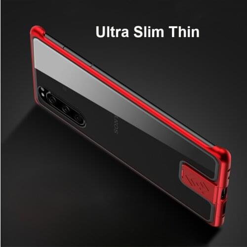 Transparent Metal Glass Phone Cover For Sony Xperia 10 II Case Frameless Cover Shockproof Coque For Sony Xperia 10 II Xperia 5