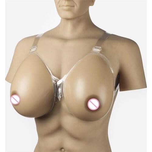 Teardrop 4100g/pair Large Cup Silicone Breastforms Bra Silicone Crossdresser Boobs Fake Breast Enhancer Needn't Adhesives