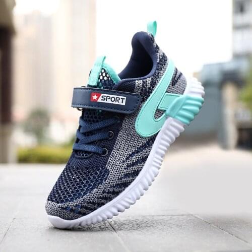 Sport Boys Sneakers Children Casual Shoes For Girls Sneakers Kids Shoes Breathable Mesh Running Footwear Trainers Hook&Loop 2021