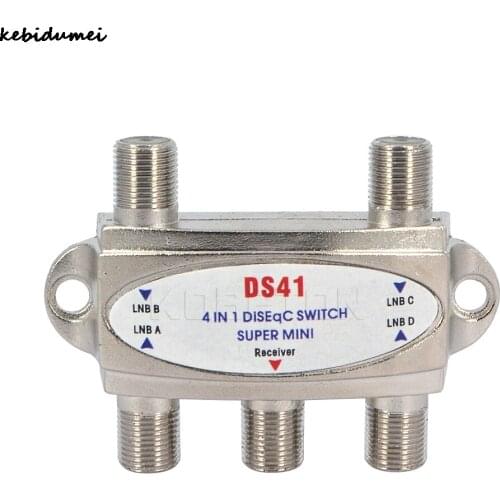 Kebidumei Satellite Switch 4x1 Satellites Antenna Flat LNB Switcher for TV Receiver 4 in 1 out Receiver