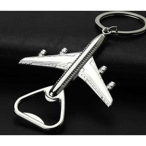 Wedding Party Favor Gift Airplane Aircraft Keychain Beer Openers Plane Shape Beer Opener Keyring LX8135