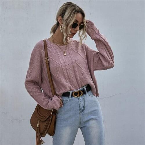Korean Short Sweater Women Knitted Jumpers Autumn Long Sleeve Casual Loose Knitted Sweater Pullovers Women Clothes Winter