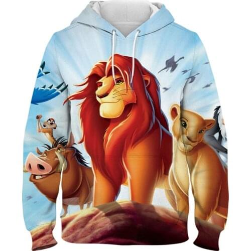 Fashion Anime Lion King Animal 3D Printed Hooded Boy Girl Kids Hoodies Mens Womens Shinning Design Sweatshirts Harajuku Hoody