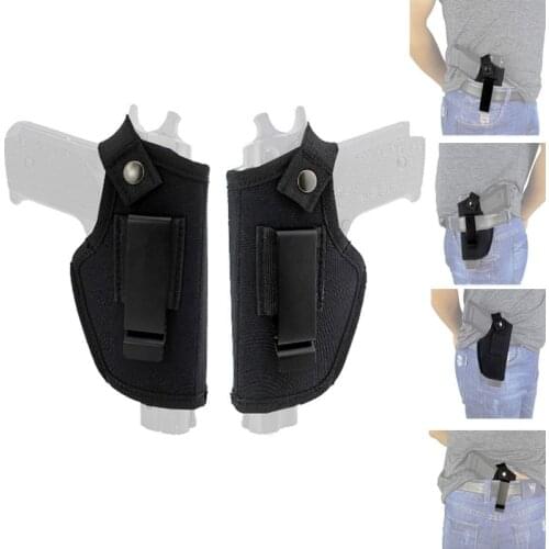 Outdoor Tactical Gun Pouch Concealed Carry Bag Belt Metal Clip IWB Nylon Pistol Holster For Glock 17 19 20 Handgun Hunt Accessoy