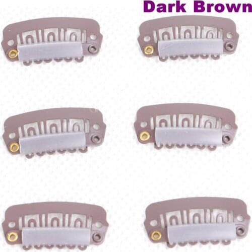 Xuchang Harmony 60PCS 2.3cm 6 teeth Stainless Steel Silicone Snap Clips for Hair Extensions 6 colors