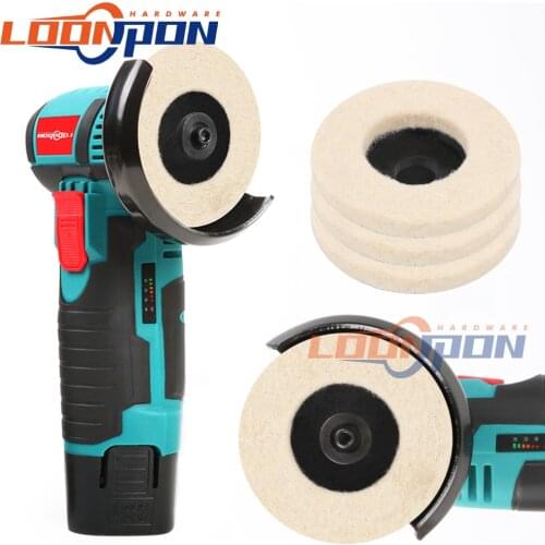 1PC 2inch/3inch Wool Polishing Wheel Polishing Pads Angle Grinder Wheel Felt Polishing Disc for Metal Marble Glass Ceramic
