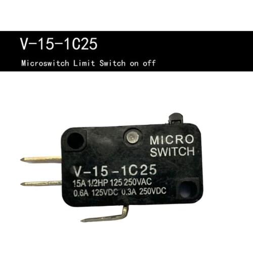 1pcs V-15-1C25 V-152 -1C25 15A 250V/125V AC SPDT Momentary Snap Action Micro Limit Button Switch V-153/154/155/156-1C25
