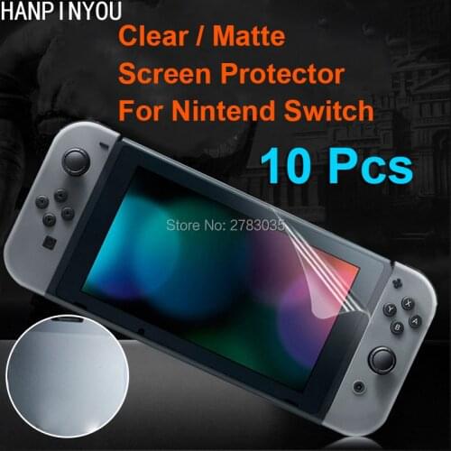10 Pcs/Lot For Nintend Switch Nintendo NS HD Clear/Anti-Glare Matte Screen Protector Protective Film Guard (Not Tempered Glass)