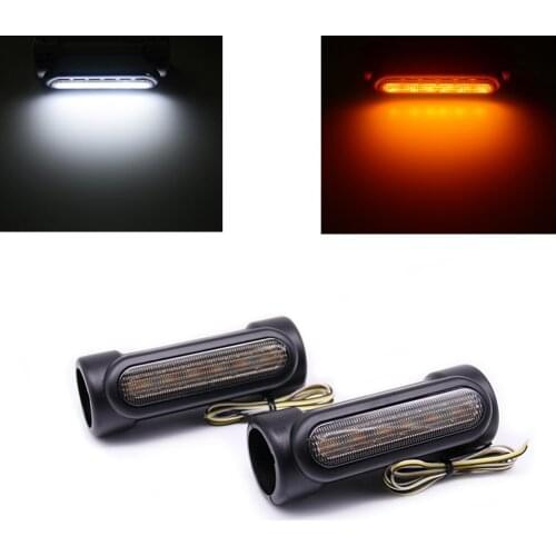 2x Motorcycle LED 32mm-30mm 1.25" 1.3" Highway Bar Fork Turn Signal Kit For Victory Street Glide LED Engine Guard Lights