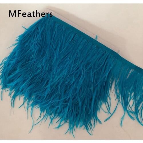 5meter High quality fluffy ostrich feather Trimming 10-15cm 8-10cm feathers ribbon for DIY wedding party dresss decoration craft
