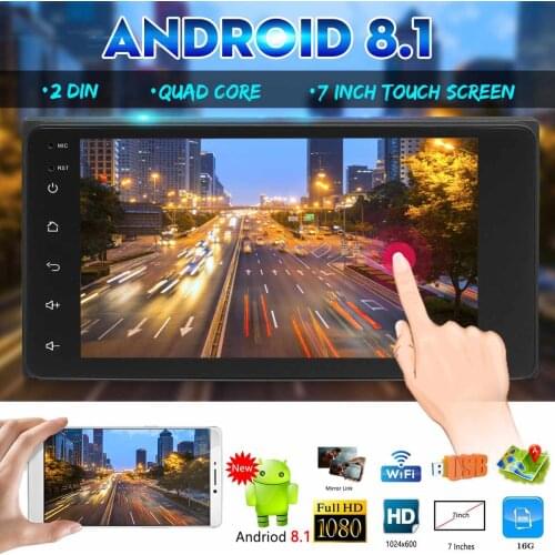 NEW Car Multimedia Player 1G+16G Android 8.1 7" 2Din Car Radio Touchscreen GPS WiFi bluetooth 4.0 Multimedia Player For TOYOTA