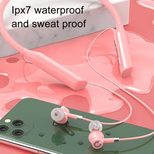 Bluelans YD08 Bluetooth 5.0 Wireless Headphone Neck Hanging Stereo Card Insert Headset for Sports