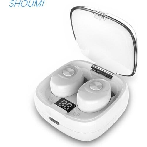 TWS Wireless Earphones Stereo in Earbuds Sports Bluetooth 5.0 Headset Power Digital Display One-key Control with Mic for Xiaomi