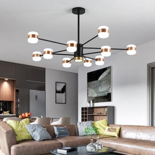 Black/Gold Indoor Pendant Lamps Five Different Heads Home Furniture Decoration For Dining Table Living Study Bathroom Simple