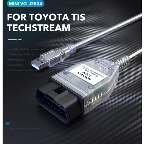 OBD2 Mini VCI V14.20.019 With Chip FT232RL For Toyota TIS Techstream J2534 OBD2 Mini-VCI Diagnostic Tool Multi-language
