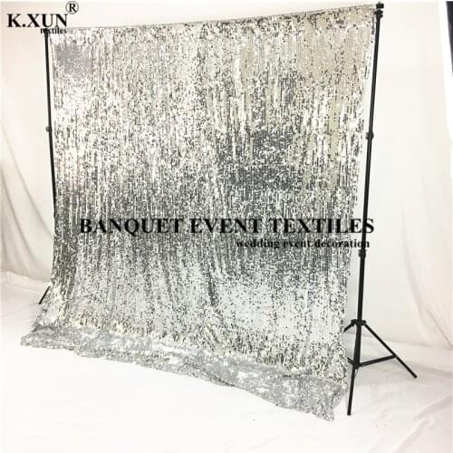 Hot Sale Sequin Backdrop Curtain Glitter Sequin Wall Wedding Photo Booth Stage Background Event Party Decoration