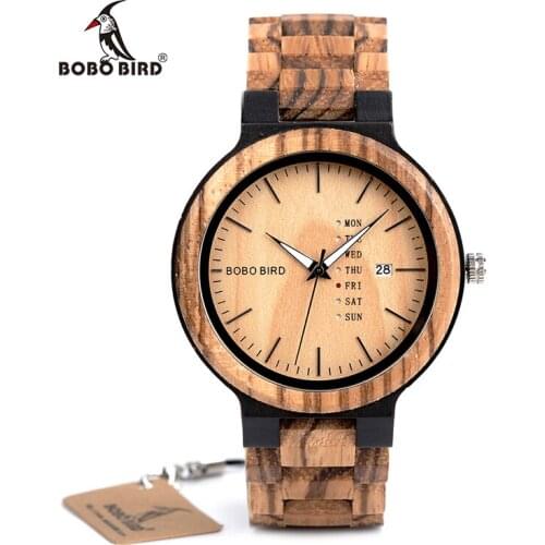 BOBO BIRD Classic Men Wood Watch Custom Wooden Band Men Quartz Watches Orologio da uomo DROP SHIPPING Kuvars Kol Saatleri