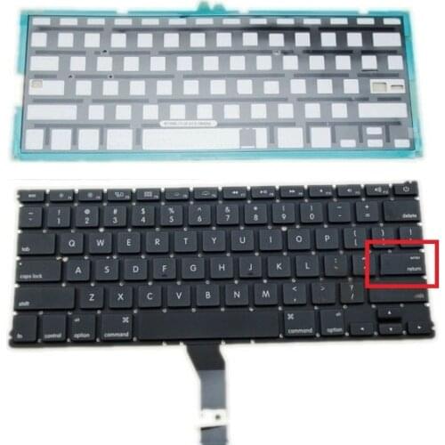 US Layout Laptop Keyboard Keypad With Backlight For Apple Macbook Air A1369 2011 A1466 2012 2013