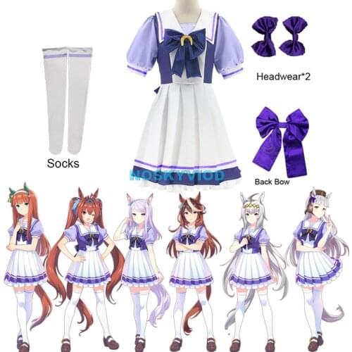 Umamusume: Pretty Derby Cosplay Costumes Silence Suzuka JK Uniform Woman Sailor Suit Oguri Cap Symboli Rudolf Gold Ship Wig