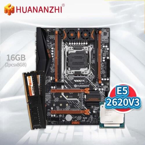 HUANANZHI X99 BD4 Motherboard with XEON E5 2620 V3 with 2*8G DDR4 NON-ECC Memory Combo Kit Set NVME NGFF SATA USB 3.0
