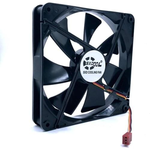 140mm fan new DF1402512SEDN DC 12V 0.06A sleeve 3-Pin 140x140x25mm pc case Server cooling Fan 1050RPM