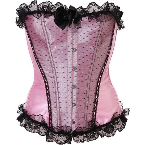 New Womans Gothic Corset Sexy Lace Corset Red Pink Corset Simple and Stylish Corset Plus Size 2XL