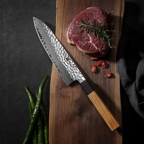8.2" Professional Chef Knife Japanese 67 layer Damascus Kitchen Knives Gift Box Stainless Steel Cleaver Slicing Olivewood Handle