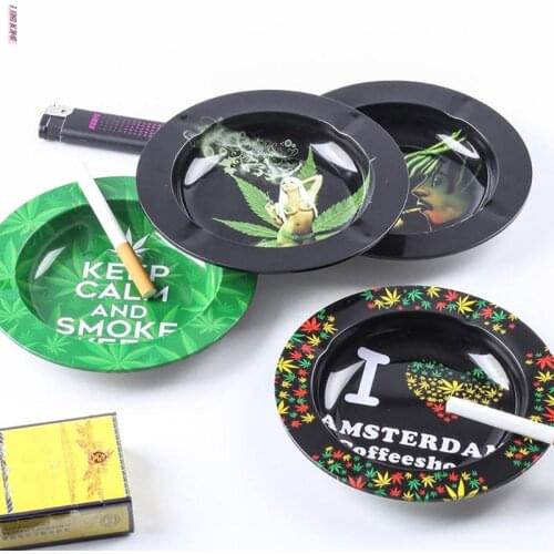 Ashtray Creative Personality Cigar Portable Tobacco Tray Storage Plate for Luxury Bar Home Living Room Office Outdoor