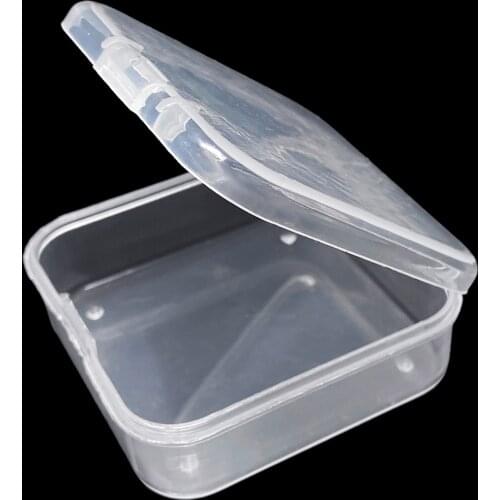 5Size 1/2/3/5Pcs Square Plastic Storage Box Jewelry Container Transparent Square Box Case Container for Jewelry Beads Earrings