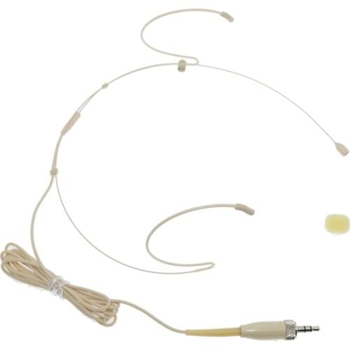 Popular Dual ear Hook Headset Microphone for Sennheiser ew100 sk100 G2 G3 G4 Wireless Belt Pack MiCWL B40 Beige Black