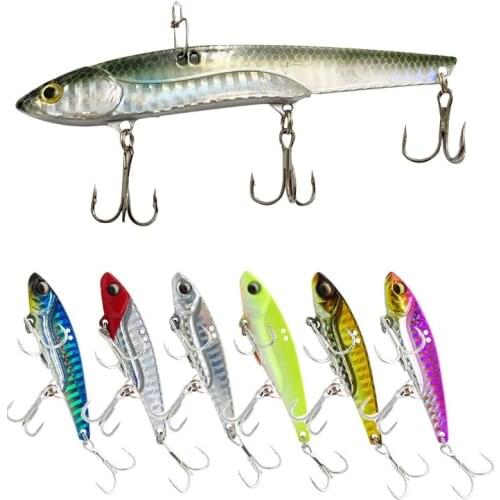 Caenboo Fishing VIB Lure 10.5cm/35g Shore Cast Sea Bass Bait Metal Hard Slice Jig TackleMetal Jigging 1pcs
