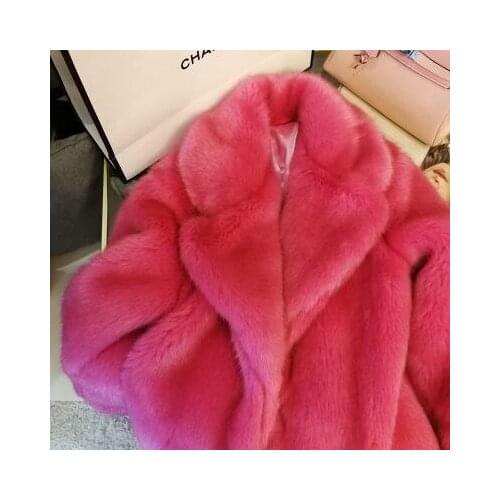 New 2022 Style High-end Fashion Women Faux Fur Coat S266