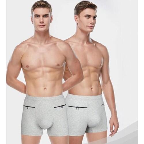 Men boxer Underwear with pocket Male pocket Underwear Boxer fashion Men Boxershorts sous vetement homme Underpants Men trunks