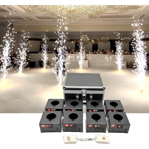 Cold Firework Igniter Machine Wireless Remote Pyrotechnic 8 Cues Receiver Stage Equipment Fountain Firing System 1 Case 8 Base