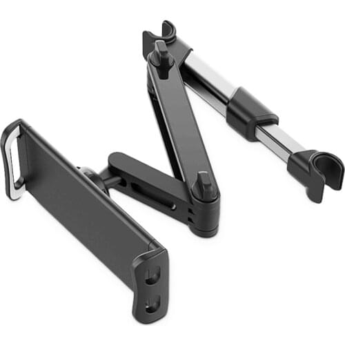 Rotate 360 Degrees Telescopic Car Rear Pillow Phone Holder Tablet Car Rear Headrest Mounting Bracket for Phone Tablet 4-11 Inch