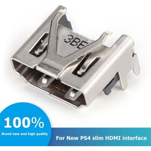 HDMI-compatible Port Socket Interface Connector Replacement for PlayStation 4 PS4 Slim Pro Console Metal Connector Console Parts