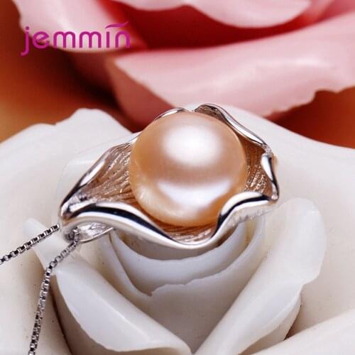 925 Sterling Silver Statement Necklace For Women Romantic Pearl Pendant For Decoration Fashion Jewelry Wholesale