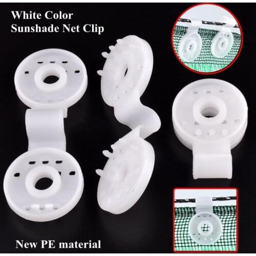 1~100pcs PE White Sunshade Net Clip Fence Installation Hook Greenhouse Film Sun Shading Net Clamp Outdoor Tent Hang Expand Tool