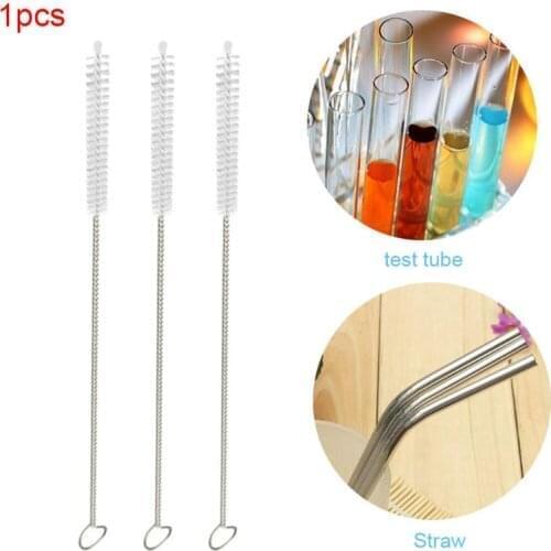 1Pcs Stainless Steel Drinking Straws Drinking Pipe Tube Cleaner Brush Baby Bottle with Cleaning Brush Cleaning Tools