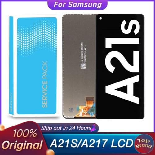 100% Original LCD For Samsung Galaxy A21s A217 LCD Touch Screen Digitizer LCD For Samsung A21s SM-A217F/DS Display Replacement