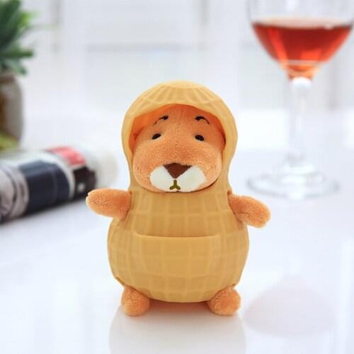 12CM Funny Soft plush stuffed Mouse Hiding in the Peanut Loverrs or Childrens' Gifts Domestic or Office Decoration