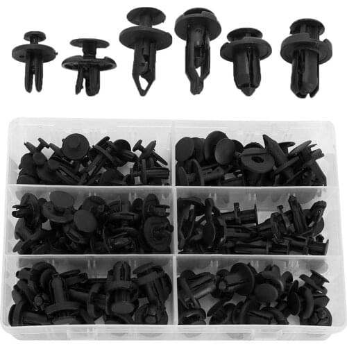 120 PIECES of Car Push Plastic Fastening Clips-6 Most Popular