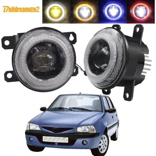 2 X Car LED Fog Light Assembly Angel Eye Daytime Running Lamp 30W H11 12V For Dacia Solenza Hatchback 2003 2004 2005 2006 2007