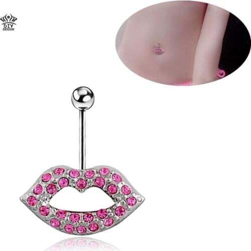 2016 Direct Selling Special Offer Trendy Nose Ring Lips Fashion Design Navel Belly Button Rings Steel Bars Piercing Body Jewelry
