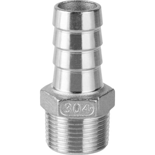 304 Stainless Steel Hexagonal Pagoda Connector 1/8" 1/4" 3/8" 1/2" BSP Male Thread Water Pipe Fitting Hose Joint Coupling