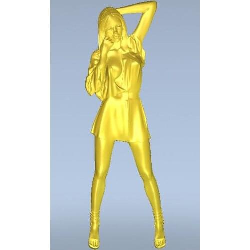 3d model relief for cnc in STL file format The girl rear