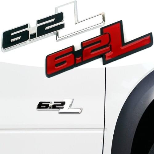 Side Waist Body 6.2L F-150 Badge Sticker 3D For Ford Chevrolet Cadillac Hummer Camaro ESCALADE F150 H2 Fender Logo Nameplate