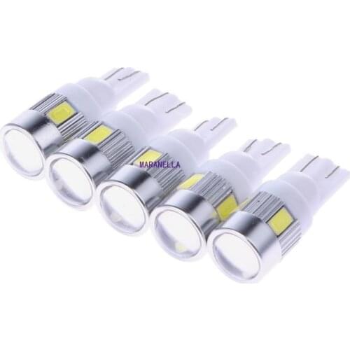 5Pcs White High Power Automotive 3W LED Lights Show Wide Light T10 5630 6SMD Auto Light-emitting Diode Lamp Bulbs Accessorie New