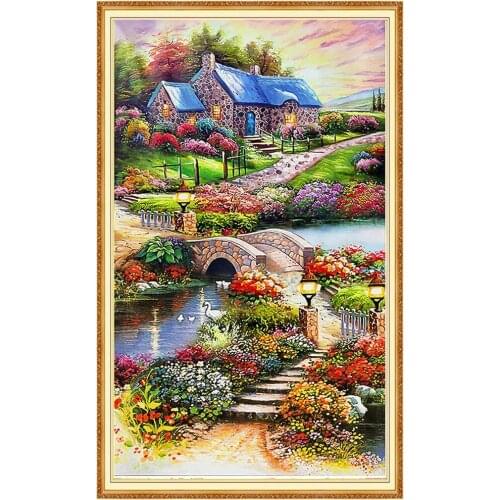 ARMYQZ DIY Diamond Painting Christmas Tree Scenery House Full Square Round Diamond Embroidery Cartoon Mosaic Handmade Gift