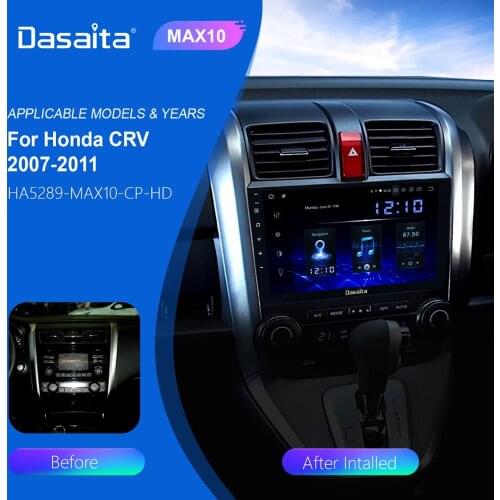 Dasaita Car radio Android 10.0 1 din for Honda CRV GPS 2007 2008 2009 2010 2011 Navigation DSP 9" IPS Touch Screen 1280*720